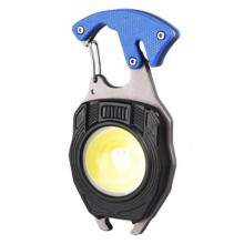 Многофункциональный туристический LED фонарик мультитул с карабином BALOG аккамуляторный брелок на ключи Синий с черным (АК-5640) Многофункциональный туристический LED фонарик мультитул с карабином BALOG аккамуляторный брелок на ключи Синий с черным (АК-5640)