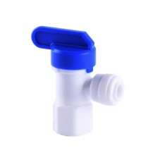 Шаровый кран Natural для накопительного бака 1/4" вн. резьба - 1/4" трубка (Кран на бак осмоса) Белый (АК-5913) Шаровый кран Natural для накопительного бака 1/4" вн. резьба - 1/4" трубка (Кран на бак осмоса) Белый (АК-5913)
