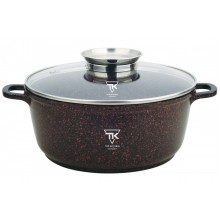 Кастрюля мраморная Top Kitchen диаметр 28 см Антипригарное мраморное покрытие черная с оранжевым (to-TК00053) Кастрюля мраморная Top Kitchen диаметр 28 см Антипригарное мраморное покрытие черная с оранжевым (to-TК00053)