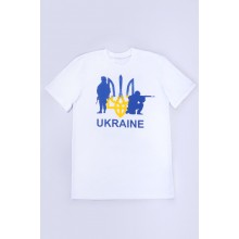 Футболка мужская короткий рукав базовая ЗСУ ГЕРБ Україна белый 48 размер (ol-08-2340-03Н) Футболка мужская короткий рукав базовая ЗСУ ГЕРБ Україна белый 48 размер (ol-08-2340-03Н)