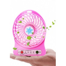 Вентилятор портативный настольный Portable Fan Mini со съемным аккумулятором розовый(ol-545)