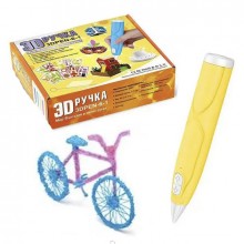 3D ручка для рисования с трафаретами в наборе 3DPEN 6-1 Желтая (kt-5674) 3D ручка для рисования с трафаретами в наборе 3DPEN 6-1 Желтая (kt-5674)