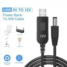 Кабель питания для Wi-Fi роутера USB-DC 5,5х2,5 мм 5-12V от Power Bank Черный (kt-5655) Кабель питания для Wi-Fi роутера USB-DC 5,5х2,5 мм 5-12V от Power Bank Черный (kt-5655)