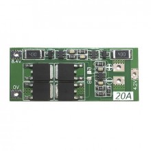 Контроллер BMS 2S 20A с балансировкой для Li-ion сборки из 2-х аккумуляторов (kt-1121)