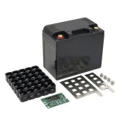  Корпус ES12-M09 аккумулятора ИБП 12v холдеры, BMS, для зборки в Li-ion 134х77х137 мм Черный  (VD-7347)