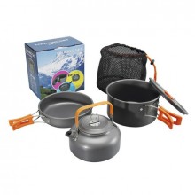 Набор туристической посуды Cooking Set DS-308 Оранжевый (kt-DS-308)