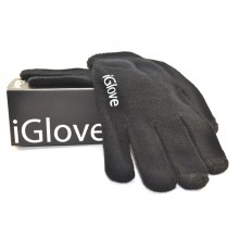 Перчатки с серебряной нитью для сенсорных экранов iGlove Черные (kt-5759)