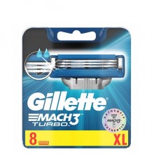 Набор сменных картриджей для бритья mach3 turbo gillette 8 штук блистер (kt-6101) Набор сменных картриджей для бритья mach3 turbo gillette 8 штук блистер (kt-6101)
