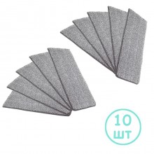Набор запасок для швабры Easy Mop Насадка моп сменная для швабры лентяйки из микрофибры 32х12 см полотера прямоугольная 10 штук Серый (kt-6197)