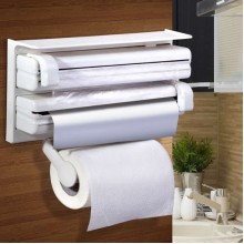 Кухонный держатель для фольги, пленки и бумажных полотенец 3 in 1 Dispencer White (KT-5656) Кухонный держатель для фольги, пленки и бумажных полотенец 3 in 1 Dispencer White (KT-5656)
