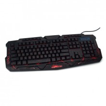 Игровая русская клавиатура с трехцветной подсветкой Gamer wireo Razer М200L Black (kt-М200L)