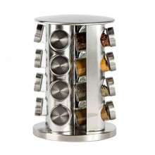 Набор баночек для специй 16 емкостей Spice Carousel Silver (kt-5656)