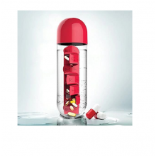 Бутылка пластиковая для воды с органайзером для таблеток SporTic Pill 600 мл Красный (as-1198) Бутылка пластиковая для воды с органайзером для таблеток SporTic Pill 600 мл Красный (as-1198)