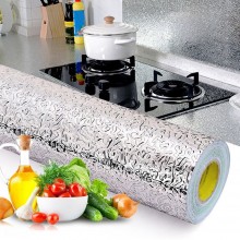 Алюминиевая фольга стикер 60 см × 4 м для дома и кухни для защиты стен и плиты от жировых брызг маслостойкая высокотемпературная (MV-10618) Алюминиевая фольга стикер 60 см × 4 м для дома и кухни для защиты стен и плиты от жировых брызг маслостойкая высокотемпературная (MV-10618)