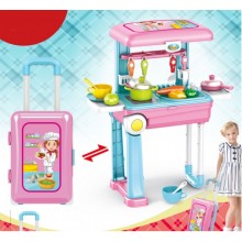 Детский игровой набор "HAPPY CHEF" 2в1 большая детская кухня в чемодане на колесах (MV-10409) Детский игровой набор "HAPPY CHEF" 2в1 большая детская кухня в чемодане на колесах (MV-10409)