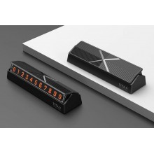Временная карта парковки Card Black автовизитка с номером телефона на панель авто TITA X Temporary Parking (OL-34838)