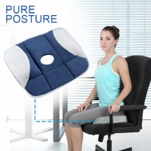 Универсальная антиаллергенная ортопедическая подушка WOW Pure Posture для сидения и разгрузки позвоночника синяя (GS - 50402) Универсальная антиаллергенная ортопедическая подушка WOW Pure Posture для сидения и разгрузки позвоночника синяя (GS - 50402)