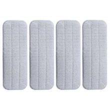 Запаска для швабры Easy Mop Насадка моп сменная для швабры лентяйки из микрофибры 32х12 см полотера прямоугольная 4 штуки Серый (OL-1160)