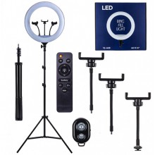 Кольцевая LED лампа Ring Light YQ-460B 45см 48W на штативе 210см с 3 держателями для телефона и пультом подсветка (LO-460B) Кольцевая LED лампа Ring Light YQ-460B 45см 48W на штативе 210см с 3 держателями для телефона и пультом подсветка (LO-460B)