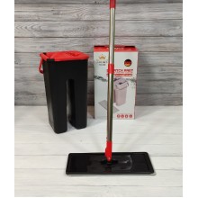 Швабра лентяйка с ведром Scratch Cleaning Easy Mop с автоматическим отжимом и складной ручкой 2 насадки черная с красным (OL-sf1786) Швабра лентяйка с ведром Scratch Cleaning Easy Mop с автоматическим отжимом и складной ручкой 2 насадки черная с красным (OL-sf1786)
