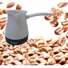 Турка электрическая кофеварка электротурка 0,8 л SuTai ST-01 800W белая (OL-353707)