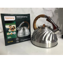 Чайник из нержавеющей стали со свистком с многослойным дном Rainberg 3 л Steel (Sv-RB628) Чайник из нержавеющей стали со свистком с многослойным дном Rainberg 3 л Steel (Sv-RB628)