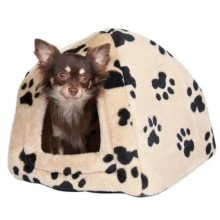 Мягкий Домик Pet Hut Для Собак И Кошек с флисовым ковриком светло-коричневый (ul-NEO-0003)
