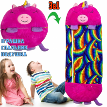 Спальный детский мешок 3в1 для сна подушка игрушка разъемный спальник 140х50 см на молнии SLEEPING BAG единорог (OG-15177) Спальный детский мешок 3в1 для сна подушка игрушка разъемный спальник 140х50 см на молнии SLEEPING BAG единорог (OG-15177)