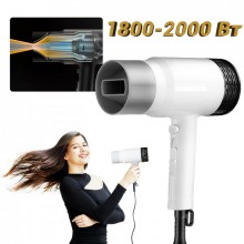 Профессиональный фен VGR Turbo and Shape A1LB с турбо потоком воздуха для сушки и укладки волос Белый с черным (OG-14842)