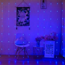 Гирлянда штора Водопад с прозрачным проводом синий 200 LED 2х2м (OL-354246) Гирлянда штора Водопад с прозрачным проводом синий 200 LED 2х2м (OL-354246)