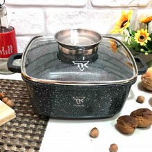 Кастрюля мраморная Top Kitchen диаметр 28 см Антипригарное покрытие 6.63л (OL-00056) Кастрюля мраморная Top Kitchen диаметр 28 см Антипригарное покрытие 6.63л (OL-00056)