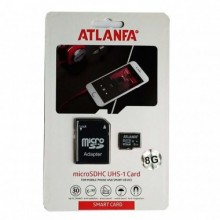 Карта памяти с переходником для кардридера Atlanfa MicroSD 8GB Class 10 adapter SD (OL-81550) Карта памяти с переходником для кардридера Atlanfa MicroSD 8GB Class 10 adapter SD (OL-81550)