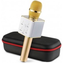 Вluetooth микрофон караоке Q7 в чехле беспроводной Золотой (as-1174)