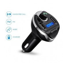 Автомобільний FM модулятор Baseus трансмітер ФМ T20 Bluetooth 2хUSB Чорний (zx-7361)