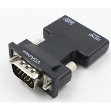 Конвертер HDMI-VGA OUT Чорний (zx-6737)