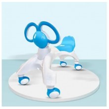 Ходунки - беговел четырехколесный BABY WALKER Smile Голубой с ушками ручками каталка для малышей синий (MR 22235)