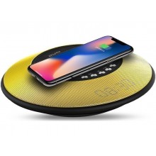 Портативная колонка AWEI Y290 Bluetooth с беспроводной зарядкой желтая (AL-222)