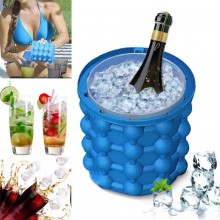 Форма ведро для льда Ice Cube Maker Genie для охлаждения напитков синий (AL-222) Форма ведро для льда Ice Cube Maker Genie для охлаждения напитков синий (AL-222)