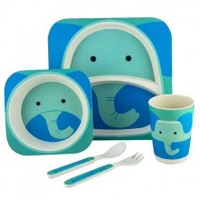 Набор детской посуды из бамбука Bamboo Fibre kids set Сова 5 предметов слоник (AL-180879) Набор детской посуды из бамбука Bamboo Fibre kids set Сова 5 предметов слоник (AL-180879)