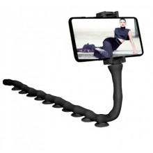 Гибкий держатель для телефона с присосками Cute Worm Lazy Holder с углом наклона 360 градусов с регулируемой подставкой резиновый крепиться к монитору полке стене черный (AL-182612) Гибкий держатель для телефона с присосками Cute Worm Lazy Holder с углом наклона 360 градусов с регулируемой подставкой резиновый крепиться к монитору полке стене черный (AL-182612)