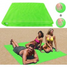 Пляжная подстилка Sand-Free Mat  туристический коврик анти-песок 200х150см салатовый (AL-150729)