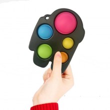 Антистресс POP IT брелок пупырка Simple Dimple Амонг Ас черный (AL-222) Антистресс POP IT брелок пупырка Simple Dimple Амонг Ас черный (AL-222)