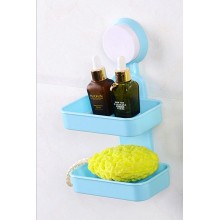 Мыльница на присоске Soap Box Double Layer голубой (AL-222) Мыльница на присоске Soap Box Double Layer голубой (AL-222)