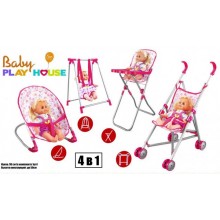 Набор аксессуаров для кукол 4 в 1 с куклой Play House (AL-8847-8A) Набор аксессуаров для кукол 4 в 1 с куклой Play House (AL-8847-8A)