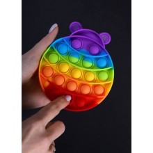Игрушка Pop it Антистресс Пупырка Поп ит божья коровка радужный  (AL-222)