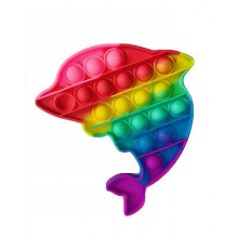 Игрушка Pop it Антистресс Пупырка Поп ит  дельфин радужный  (AL-222)