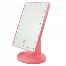 Косметическое зеркало Large Mirror для макияжа настольное с подсветкой LED 22 Розовый (zx-10253)  