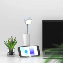 Фонарик настольная лампа Power Bank XANES D16 подставка для телефона 5000 МАч белая (MR-20057)