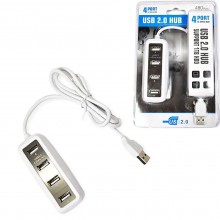 USB хаб 2.0 разветвитель на 4 порта концентратор адаптер белый питание от USB (MR-20070) USB хаб 2.0 разветвитель на 4 порта концентратор адаптер белый питание от USB (MR-20070)