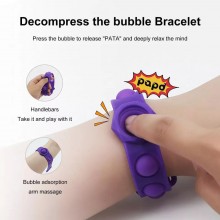 Браслет на руку  Антистресс поп ит Pop it  симпл димпл  Simple dimple унисекс фиолетовый (AL-222)